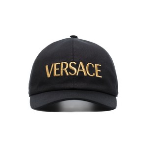 베르사체 베르사체 로고 자수 캡 모자