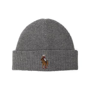 폴로랄프로렌 자수 골지 니트 비니