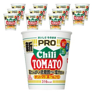 닛신 신 컵누들 프로 고단백 & 저당질 플러스 저염 칠리 토마토