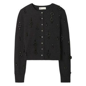 토리 버치 장식 가디건, 블랙계열, Mid standard M