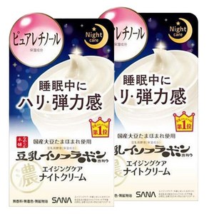 나메라카혼포 두유이소플라본 에이징케어 나이트크림, 2개