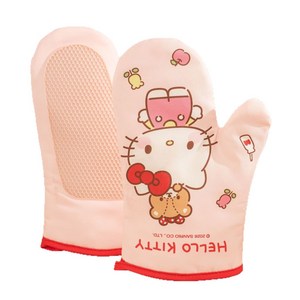 Bantang 캐릭터 오븐 양손 장갑, 헬로키티핑크, 1개