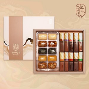 옛다합격 행운합격엿 12g x 10p + 메르시 초콜릿 12.5g x 10p 세트, 245g, 1세트