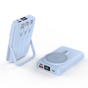 THOUSTA 맥세이프 고속 무선충전 대용량 케이블 일체형 호환 보조배터리 20000mAh