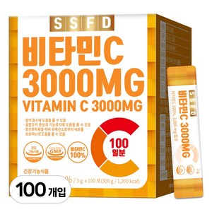순수식품 비타민C 3000 가루 분말 스틱 파우더, 3g, 100개