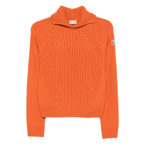 몽클레르 케이블 니트 터틀 넥 스웨터, 오렌지계열, Standard M(KR 66)