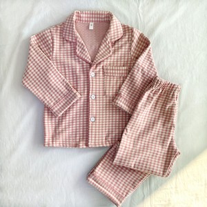 엘라운지 아동용 체크 극세사 방구석 파자마 상하세트