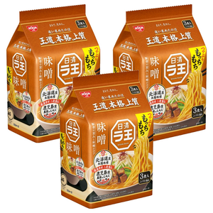 일본 닛신 라오 미소된장 3끼분 봉지라면 276g, 3팩