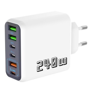 240W 6포트 3USB+3C타입 PD충전 초고속 가정용 충전기 CDT105