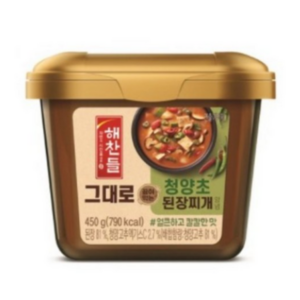 해찬들 그대로 끓여먹는 된장찌개 매운 청양초 전용 된장, 450g, 2개