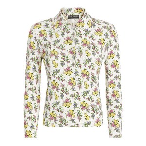 돌체앤가바나 플로럴 프린트 폴로 셔츠, 화이트계열, Italy 48(KR 77)