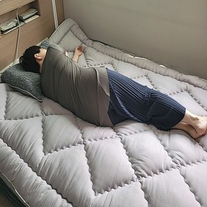대나무숲의 서늘함 푹신한 시원한 바닥이불 대나무 토퍼 돌침대 가능, 그레이