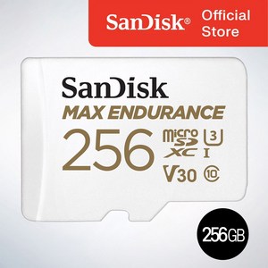 샌디스크코리 공식인증정품 마이크로SD 카드 SDXC MAX Endurance 맥스엔듀런스 블랙박스 CCTV QQVR 256GB