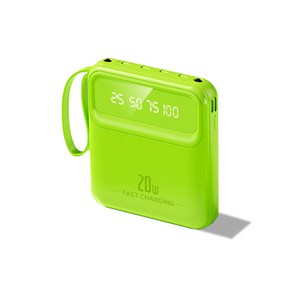 PYHO 고속 대용량 보조배터리 20000mAh 일체형 휴대용 보조배터리 캠핑 보조배터리 4개 충전선