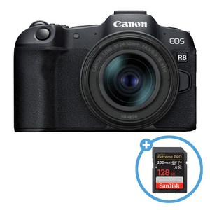 캐논코리아 정품 EOS R8 24-50mm STM KIT + 샌디스크 익스트림 프로 SDXC 128GB