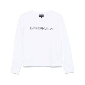 엠포리오아르마니 로고 프린트 오가닉 코튼 스웨트셔츠