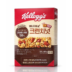 켈로그 에너지바K 크런치넛, 480g, 1개