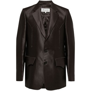 메종 마르지엘라 스트라이프 싱글 브레스티드 블레이저, 브라운계열, Italy 42(KR 90)