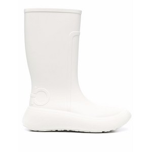 페라가모 엠보스드 로고 청키 레인부츠, US 10(KR 275C (Slim)), 화이트계열