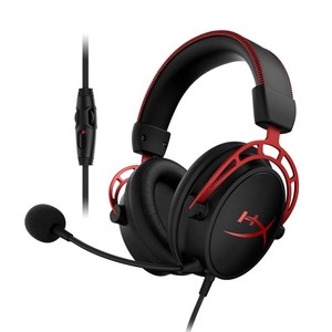 HyperX Cloud Alpha 게이밍 헤드셋 인라인 볼륨 컨트롤 Box 포함 레드 HX-HSCA-RDAS 오리지널 데이터 특전 첨부 ( 4P5L1AB#UUF ), HX-HSCA-RD/AS, 상세페이지 참조