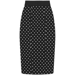 돌체앤가바나 폴카 도트 프린트 펜슬 스커트