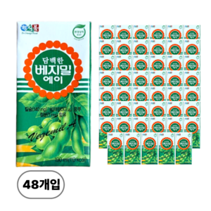 베지밀 에이 담백한 두유, 190ml, 48개
