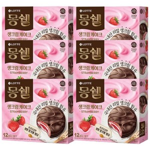 몽쉘 딸기 생크림 케이크 (408g), 408g, 6개