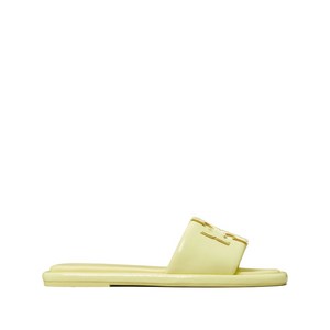 토리 버치 더블 T 글로시 슬라이더 샌들, US 10(KR 270), 옐로우계열