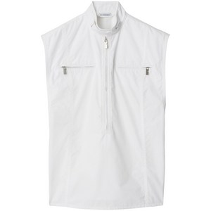 버버리 하프 지퍼 코튼 탱크 탑, 화이트계열, UK 6(KR 44-55)