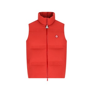 몽클레르 X A$AP 로키 하이 넥 로고 패치 베스트, 레드계열, Numeric 2(KR 96-180)