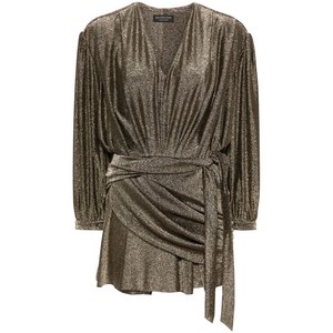 발렌시아가 드레이프 글리터 미니 드레스, 블랙계열+골드계열, France 38(KR 66)