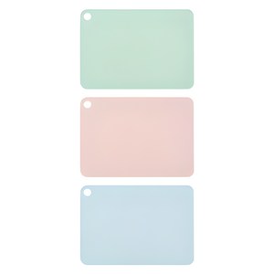 글라스락 베이비 TPU 이유식 도마 3P 세트, 칼집에 강한 TPU..., 파우더민트 + 파우..., 1세트