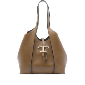 토즈 T 타임리스 카프스킨 미디엄 레더 토트 백