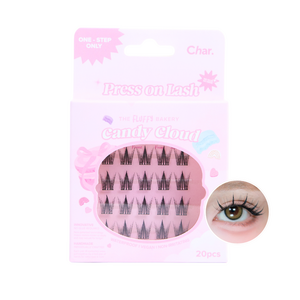 Char 핸드메이드 더 플러피 베이커리 캔디 클라우드 인조 속눈썹, 블랙, 1개