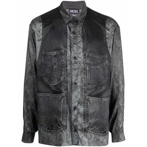 디젤 디젤 길리암 긴소매 새틴 셔츠