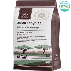 헬리빈 고소한 너티 초코 케냐AA 커피원두 갓로스팅한 상급원두, 홀빈(분쇄안함), 1kg, 1개