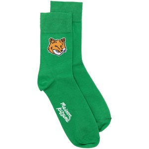 메종키츠네 폭스 로고 양말, EU 36-38, 그린계열