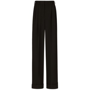 돌체앤가바나 플리츠 와이드 팬츠, 블랙계열, Italy 46(KR 77)