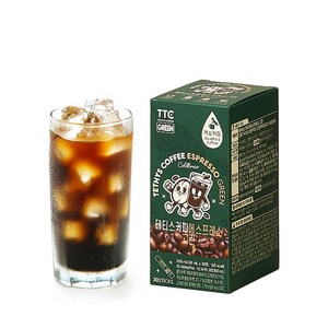 테티스커피 그린 30포 콜드브루 원액 스틱 더치커피 파우치