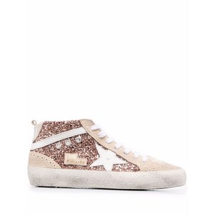 골든 구스 미드 스타 글리터 스니커즈, Italy 40(KR 265), 핑크계열+베이지계열