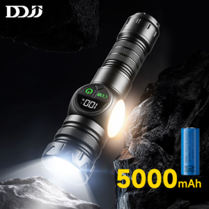 DDJJ 초강력 led 손전등 고휘도 후레쉬 밝기 조절 5000mAh 충전식 자석렌턴, 1개