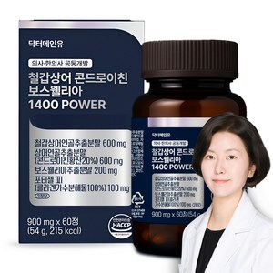 철갑상어 연골 콘드로이친 보스웰리아 1400 고함량 저분자 6형 콘트로이친 관절 닥터메인유 c6s cs6, 60정, 1개