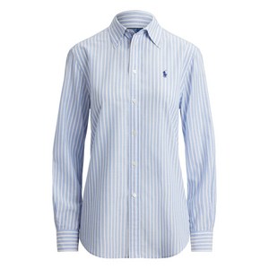 폴로랄프로렌 스트라이프 버튼다운 셔츠, 블루계열+화이트계열, Standard XS(KR 44)