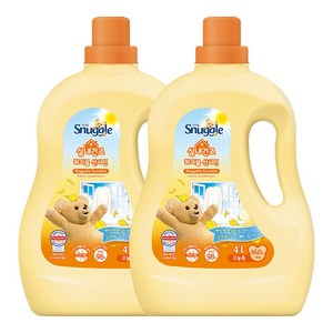 스너글 실내건조 섬유유연제 허거블 선샤인 본품, 4L, 2개