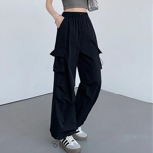 주빌리JB 여성 볼륨 포켓 스트링 카고 바지