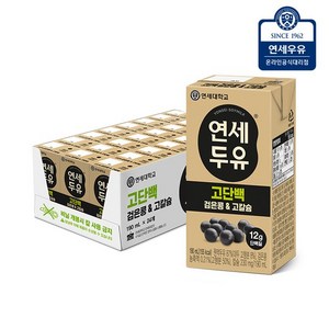 연세두유 고단백 검은콩 & 고칼슘 두유, 190ml, 24개