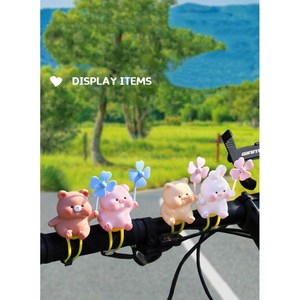킥보드 악세사리 바람개비 자전거 오토바이 소품, 5, 핑크돼지