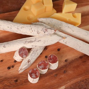 소시송 에멘탈(Saucisson Emmental) 80g / 프랑스 정통 발효건조 소시지 / 와인 맥주 위스키 고급 간식, 1개