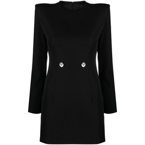 베르사체 아워글래스 그레인 드 푸드르 미니 드레스, 블랙계열, Italy 42(KR 66)