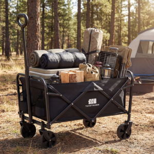 탄씨엔쯔 탄스트라이더 접이식 웨건 다용도 아웃도어 캠핑 폴딩 카트, 블랙, 1개